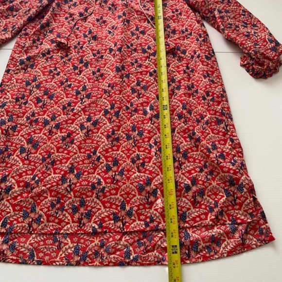 See U Soon Midi Floral Long Sleeve Dress Ruffle Collar Sleeves Size M - Picture 13 of 14